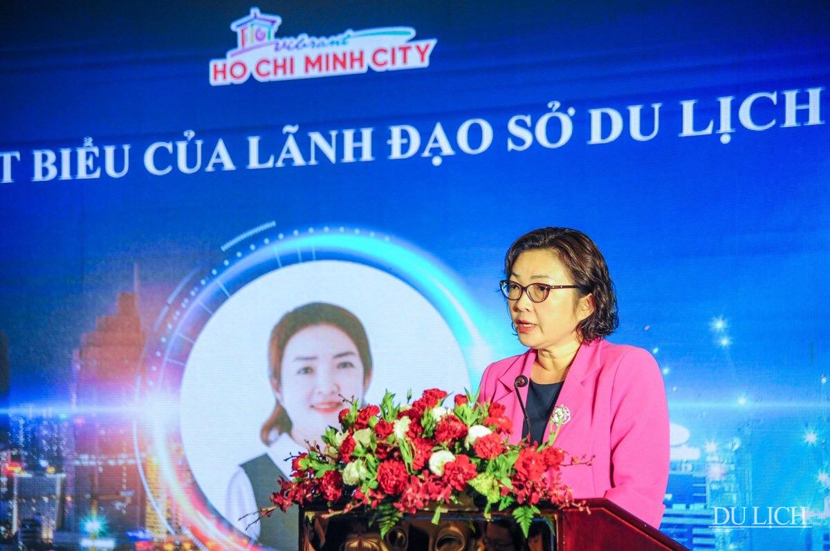  Phó Giám đốc Sở Du lịch TP. Hồ Chí Minh Bùi Thị Ngọc Hiếu phát biểu tại Hội nghị